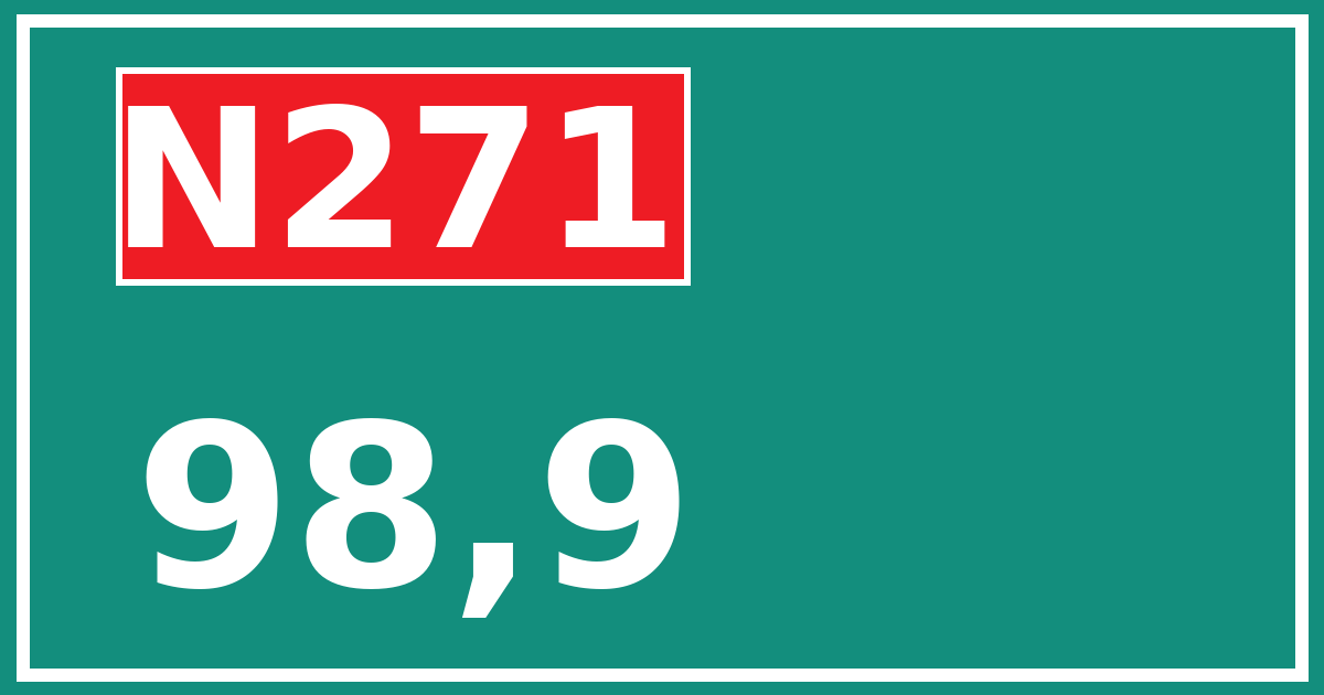Hectometerbord N271 98,9