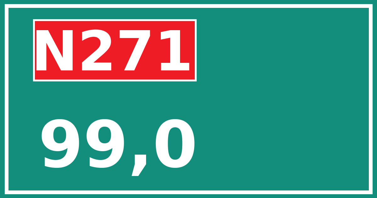 Hectometerbord N271 99,0