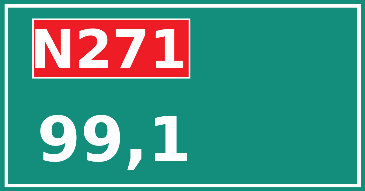 Hectometerbord N271 99,1