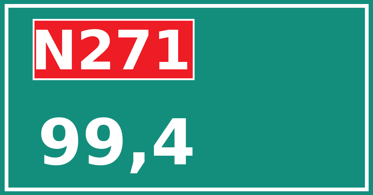Hectometerbord N271 99,4