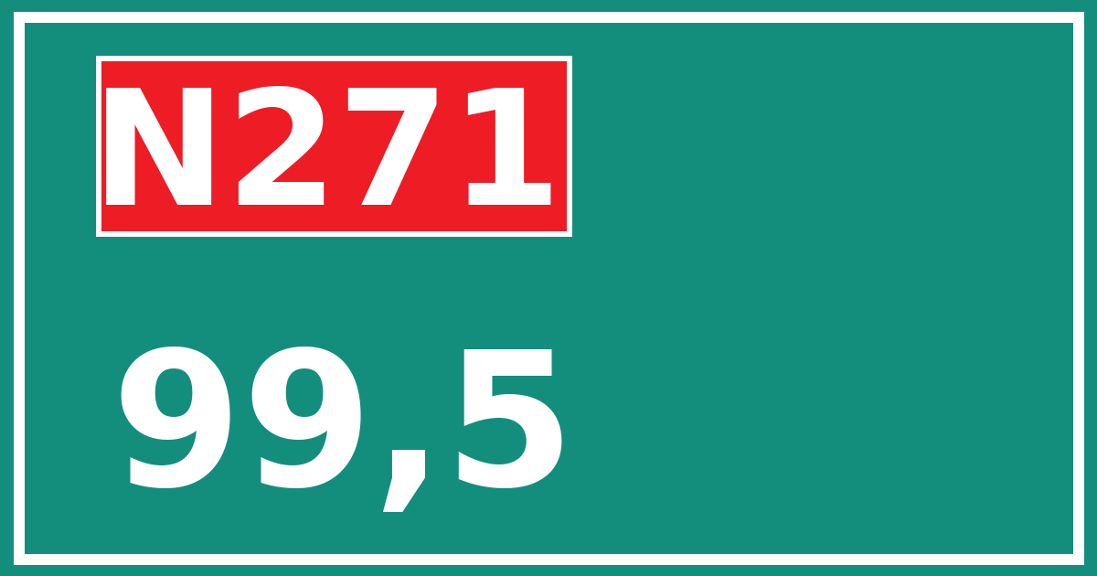 Hectometerbord N271 99,5