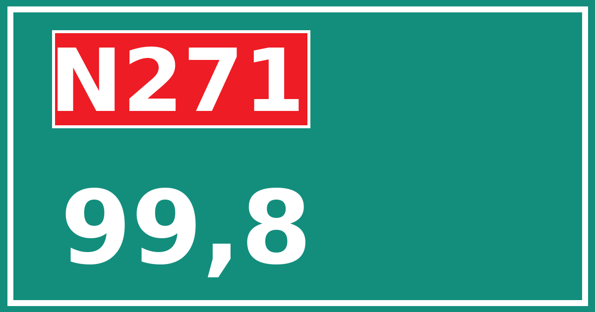 Hectometerbord N271 99,8