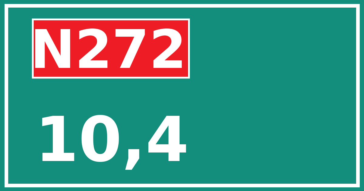 Hectometerbord N272 10,4