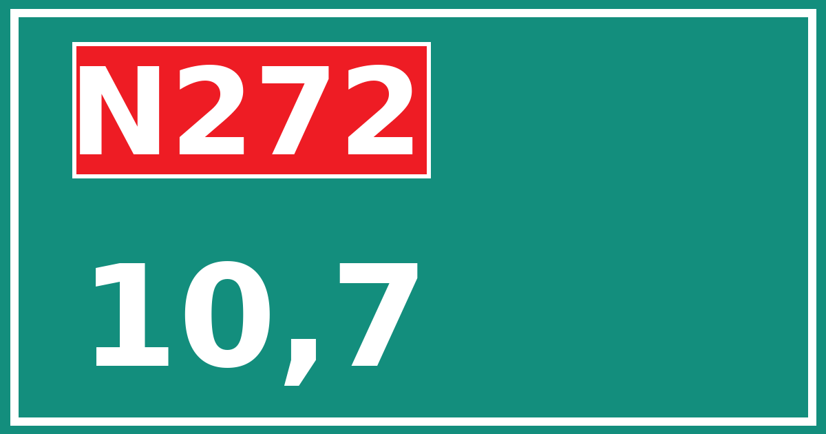 Hectometerbord N272 10,7