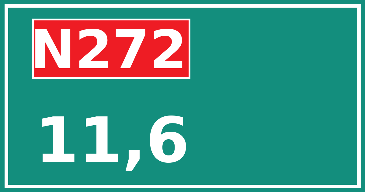 Hectometerbord N272 11,6