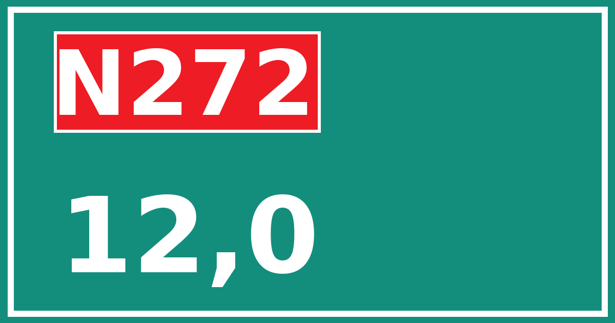 Hectometerbord N272 12,0