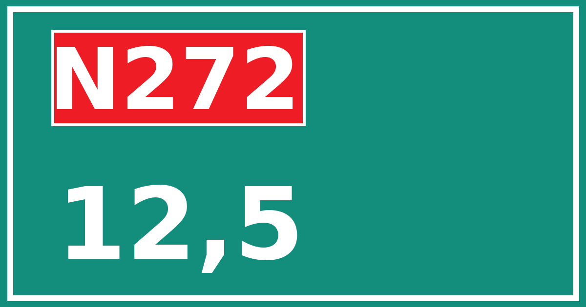 Hectometerbord N272 12,5