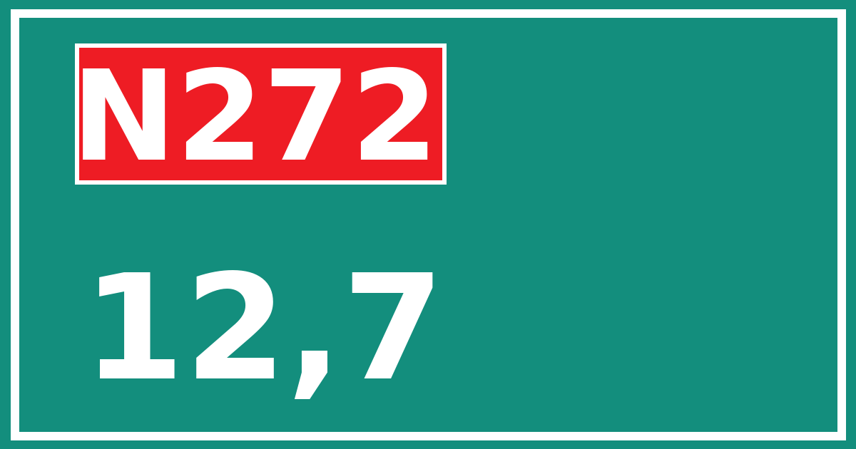 Hectometerbord N272 12,7