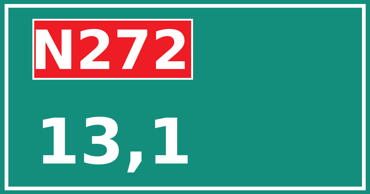 Hectometerbord N272 13,1