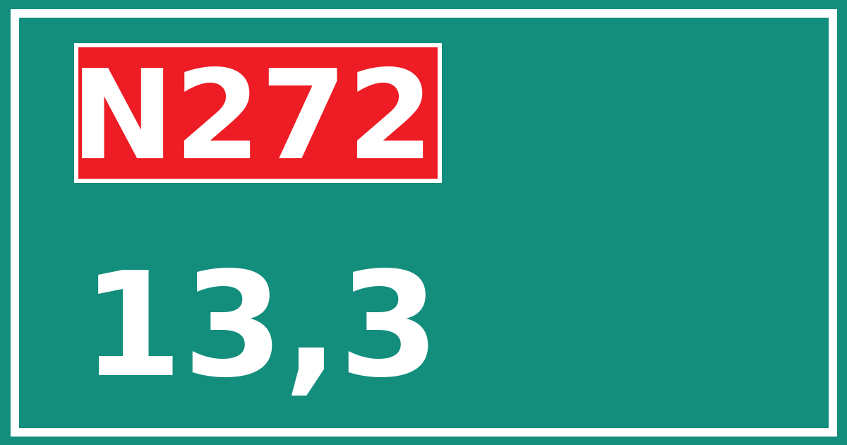 Hectometerbord N272 13,3