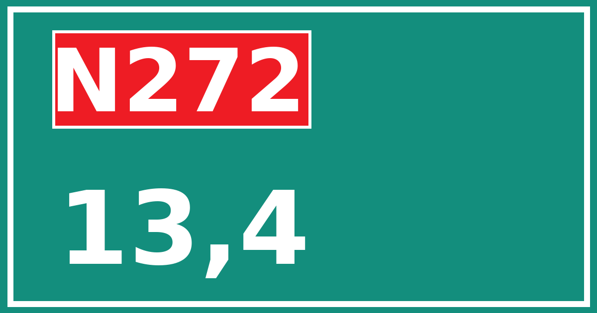 Hectometerbord N272 13,4
