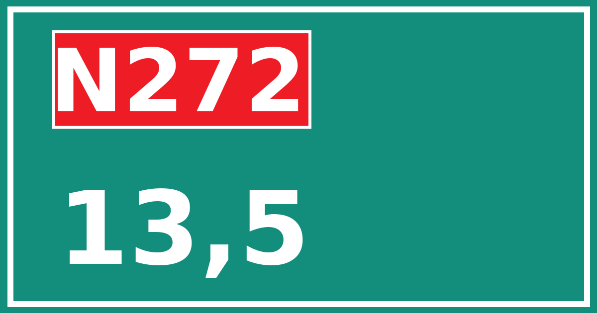 Hectometerbord N272 13,5