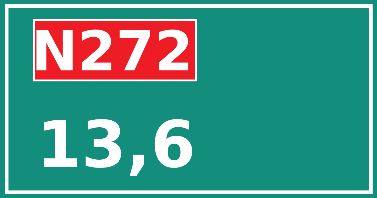 Hectometerbord N272 13,6