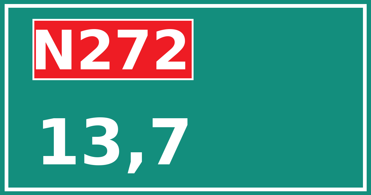Hectometerbord N272 13,7