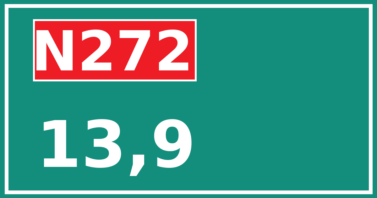 Hectometerbord N272 13,9