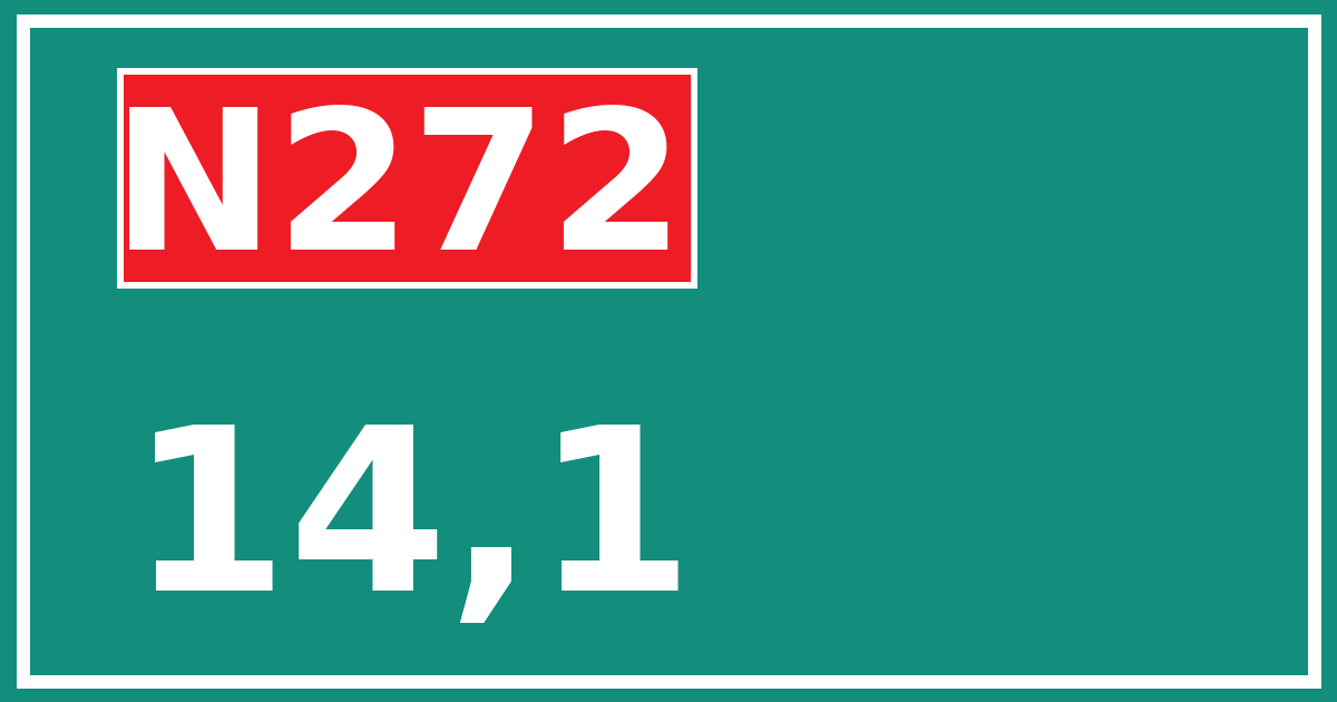 Hectometerbord N272 14,1