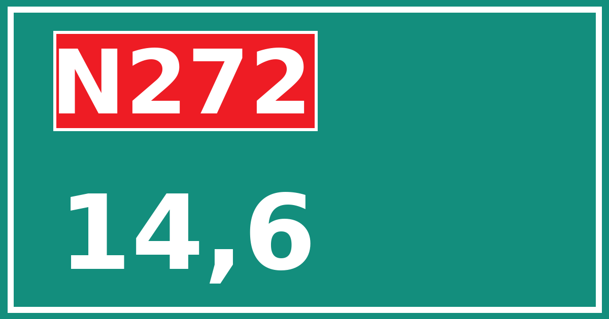 Hectometerbord N272 14,6