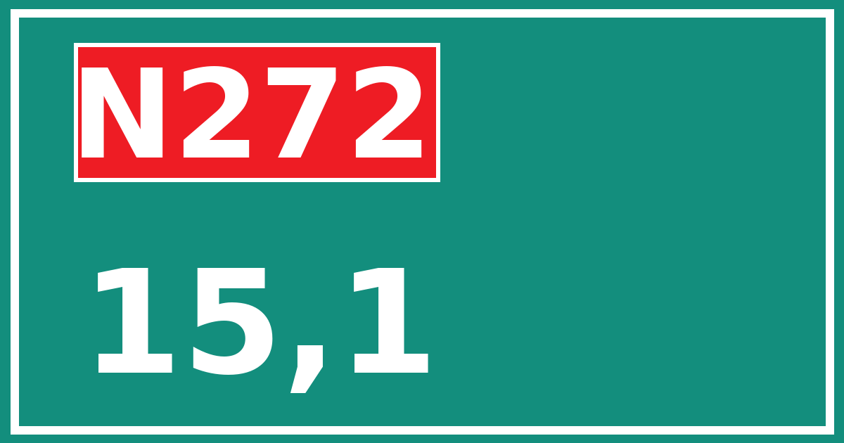 Hectometerbord N272 15,1