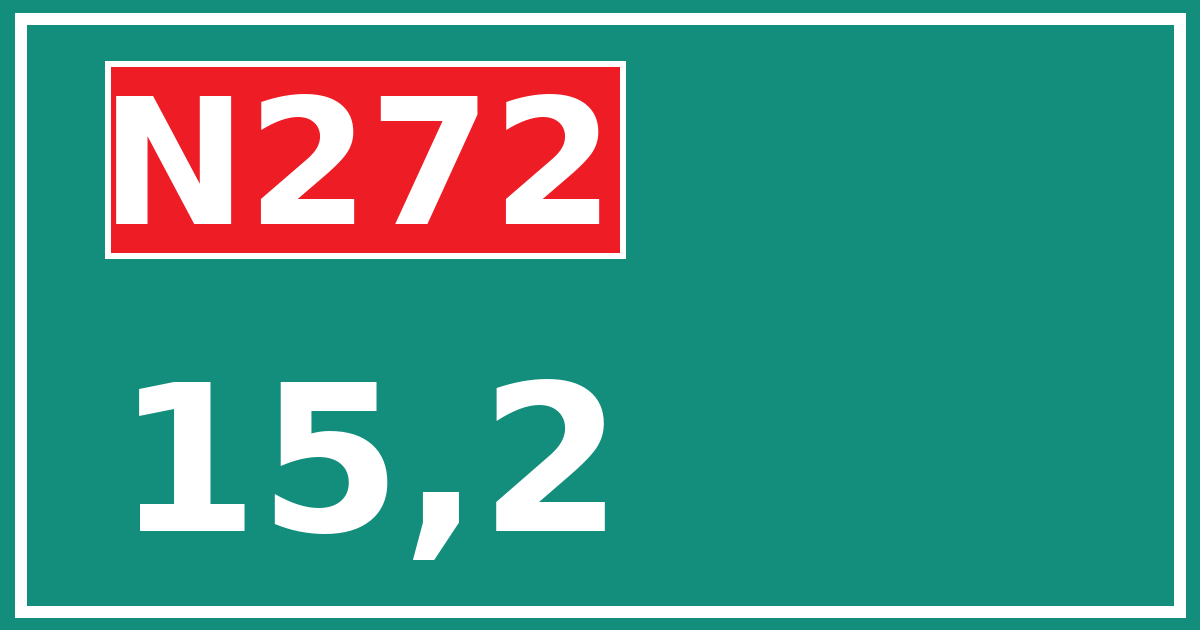 Hectometerbord N272 15,2