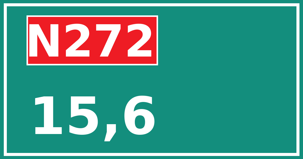 Hectometerbord N272 15,6