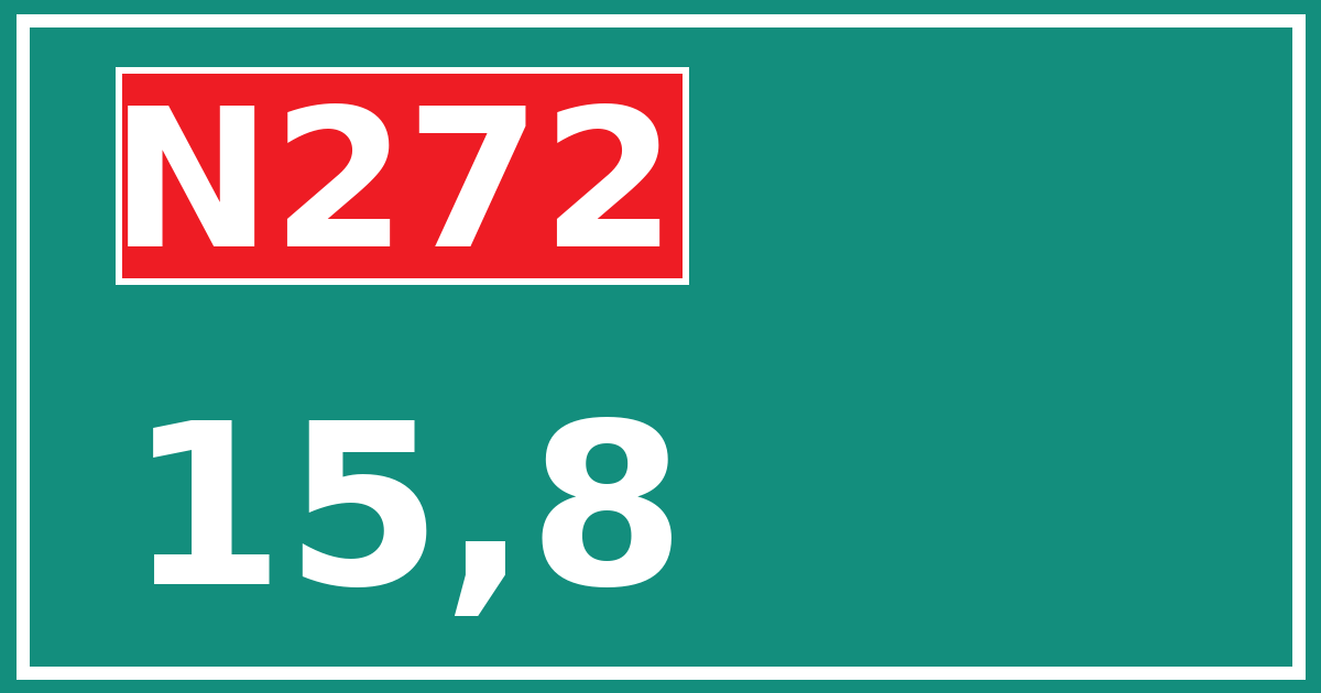 Hectometerbord N272 15,8