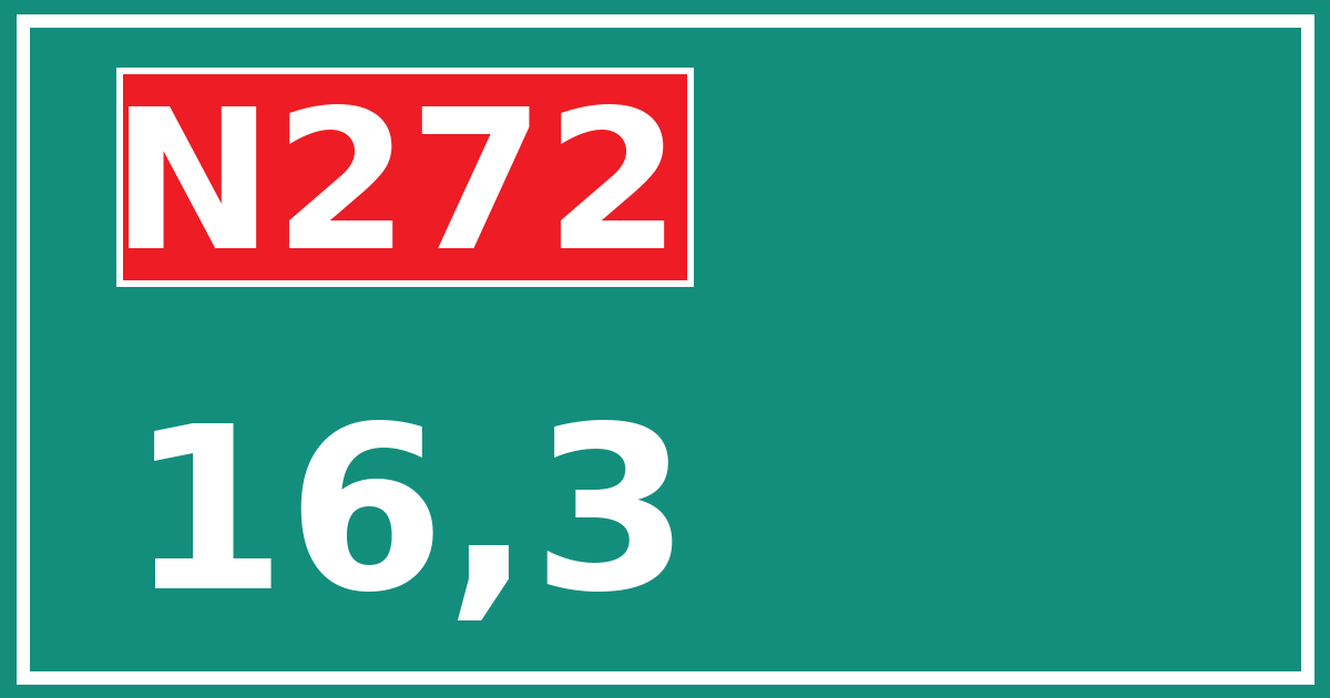 Hectometerbord N272 16,3