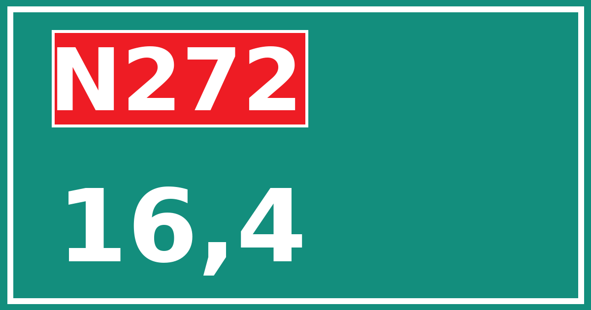 Hectometerbord N272 16,4