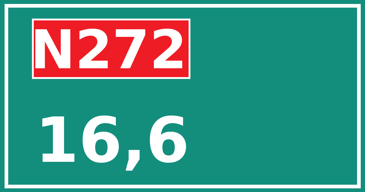 Hectometerbord N272 16,6