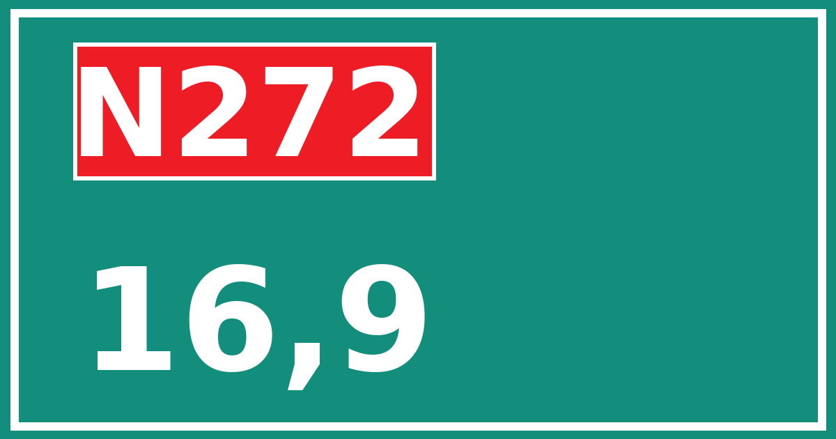 Hectometerbord N272 16,9