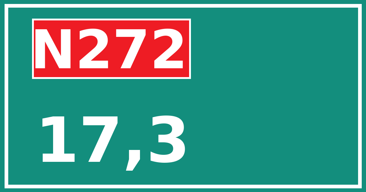 Hectometerbord N272 17,3
