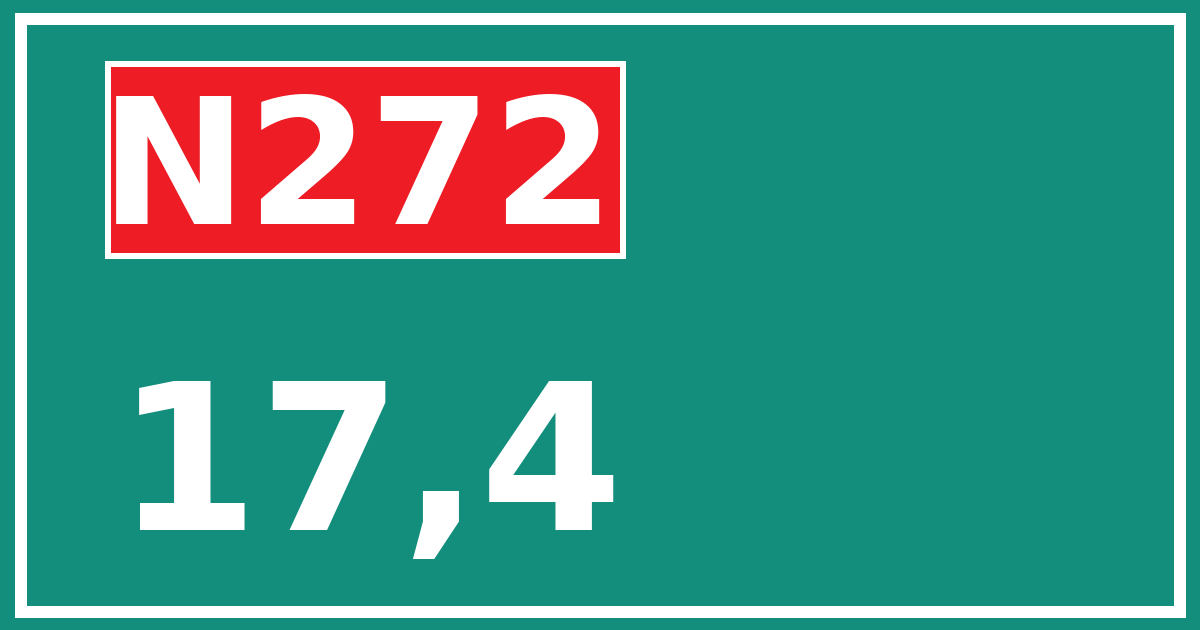 Hectometerbord N272 17,4