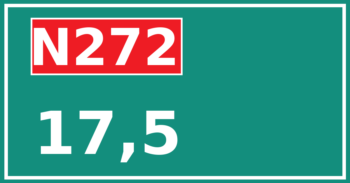 Hectometerbord N272 17,5