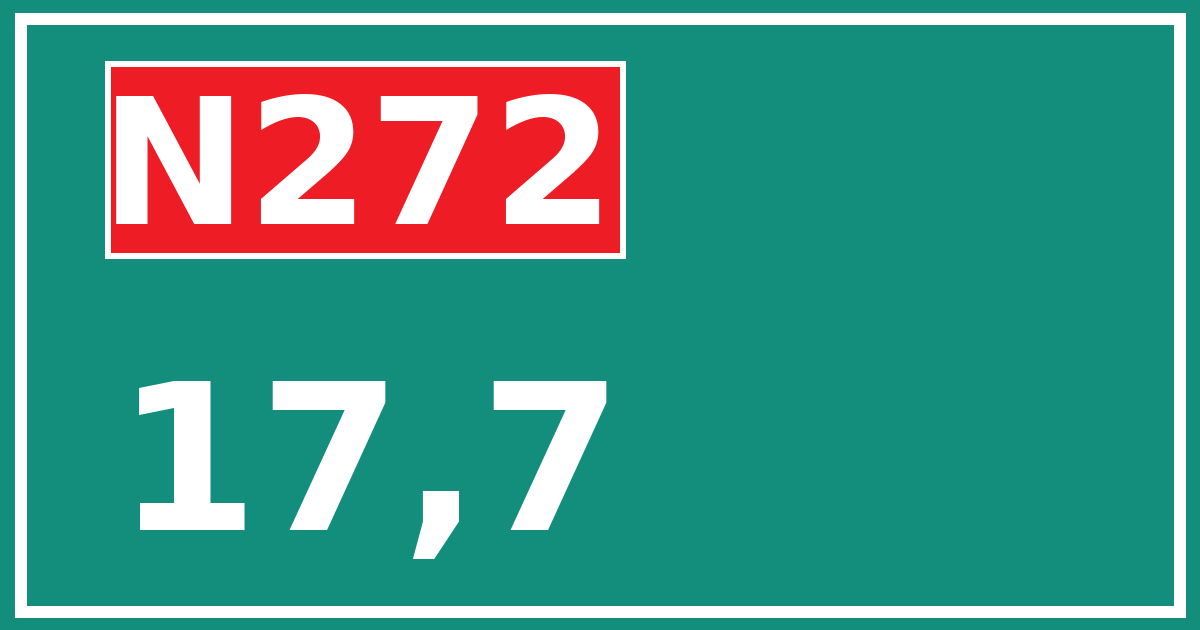 Hectometerbord N272 17,7