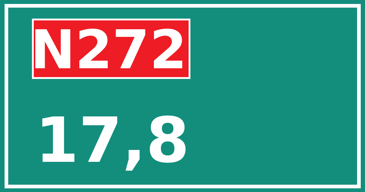 Hectometerbord N272 17,8