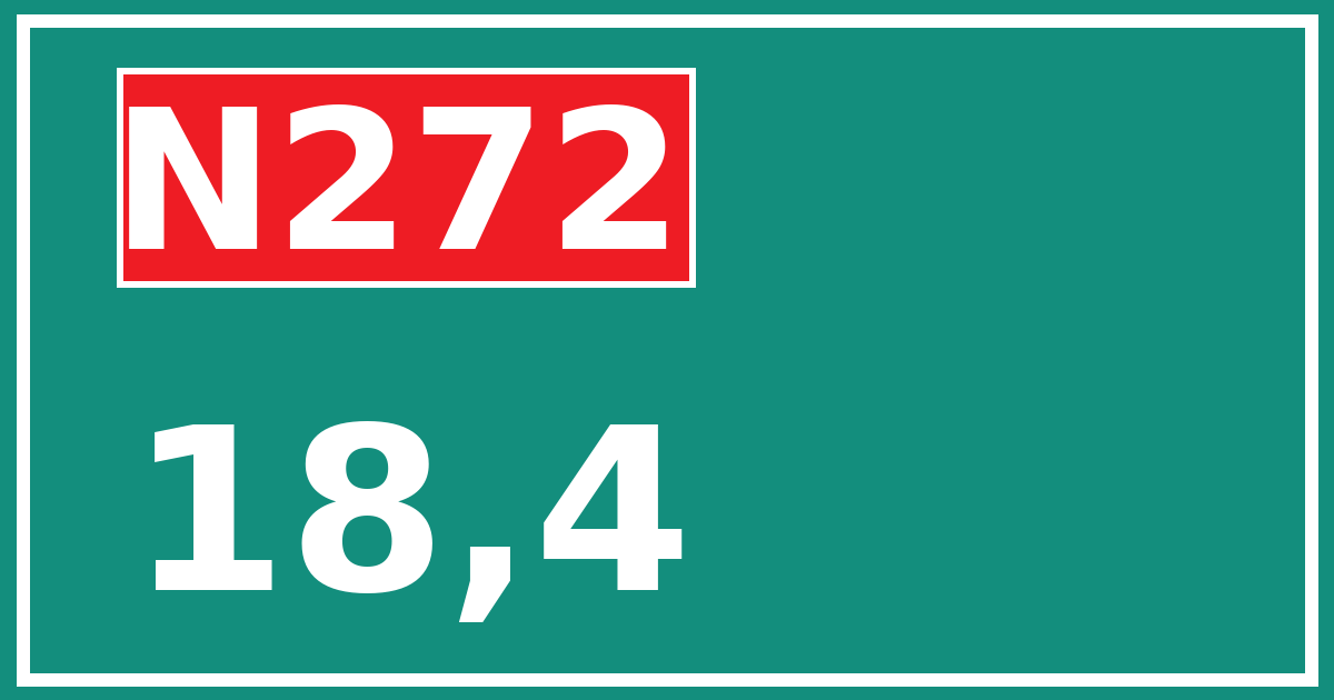 Hectometerbord N272 18,4