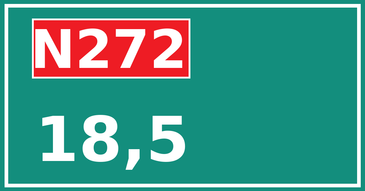 Hectometerbord N272 18,5
