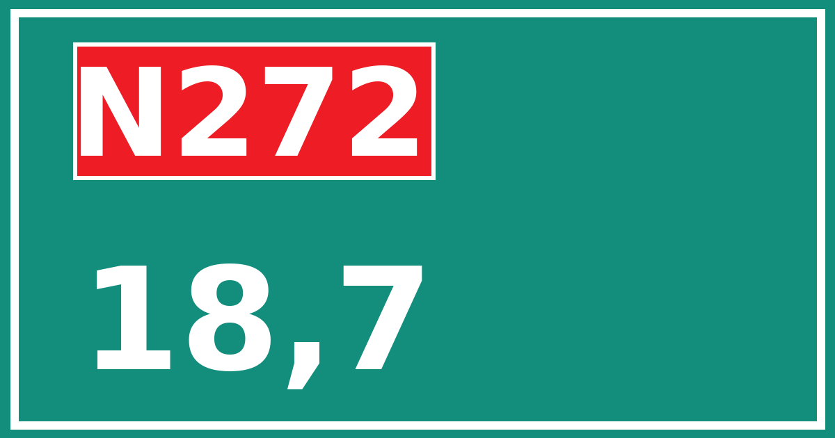 Hectometerbord N272 18,7