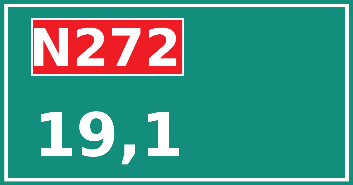 Hectometerbord N272 19,1