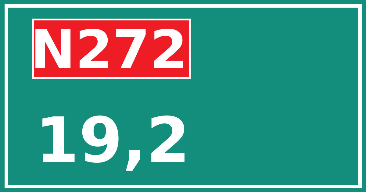 Hectometerbord N272 19,2