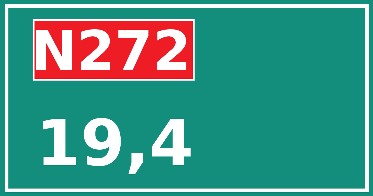 Hectometerbord N272 19,4