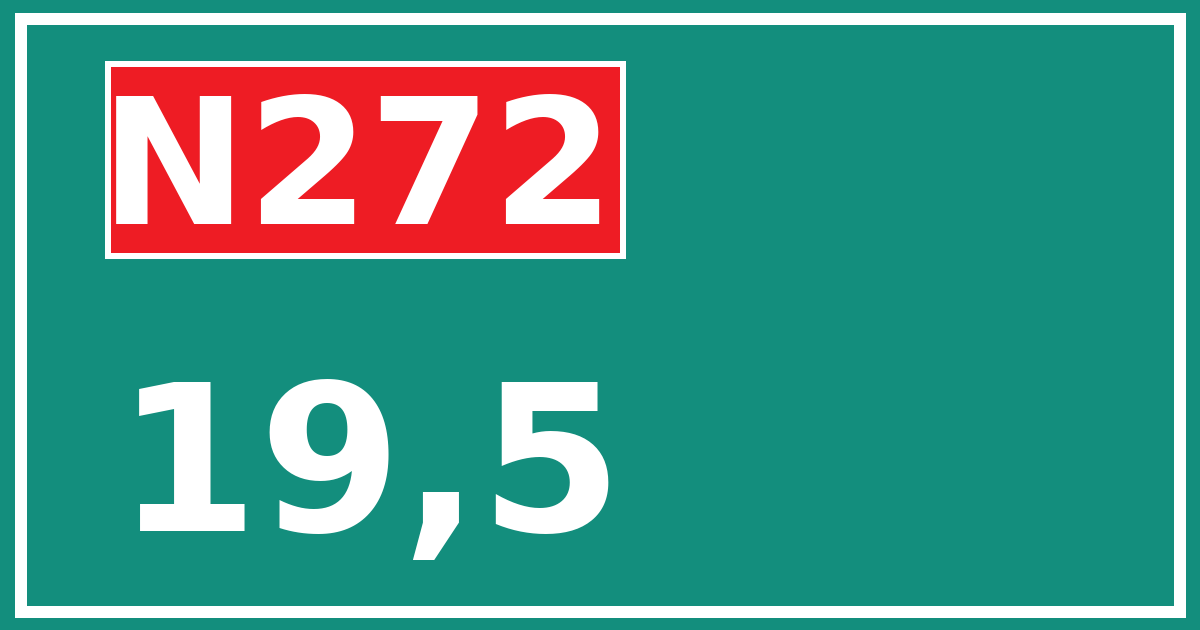 Hectometerbord N272 19,5