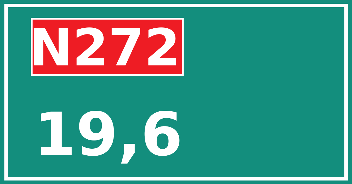 Hectometerbord N272 19,6