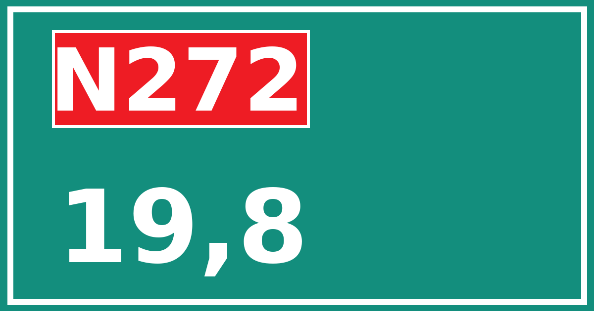Hectometerbord N272 19,8