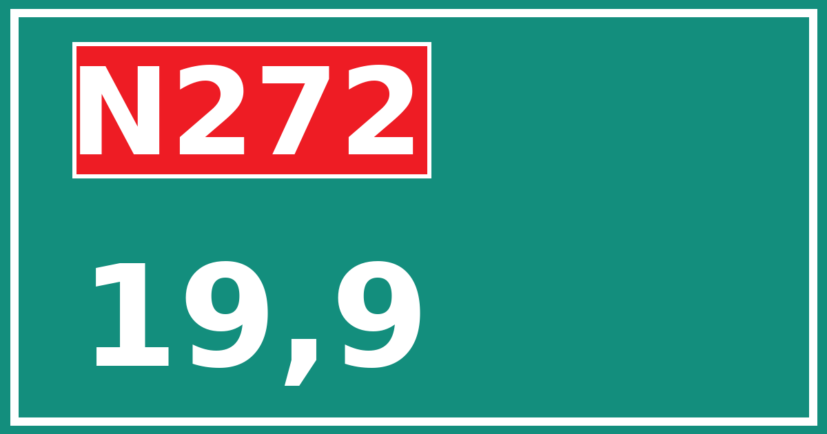 Hectometerbord N272 19,9