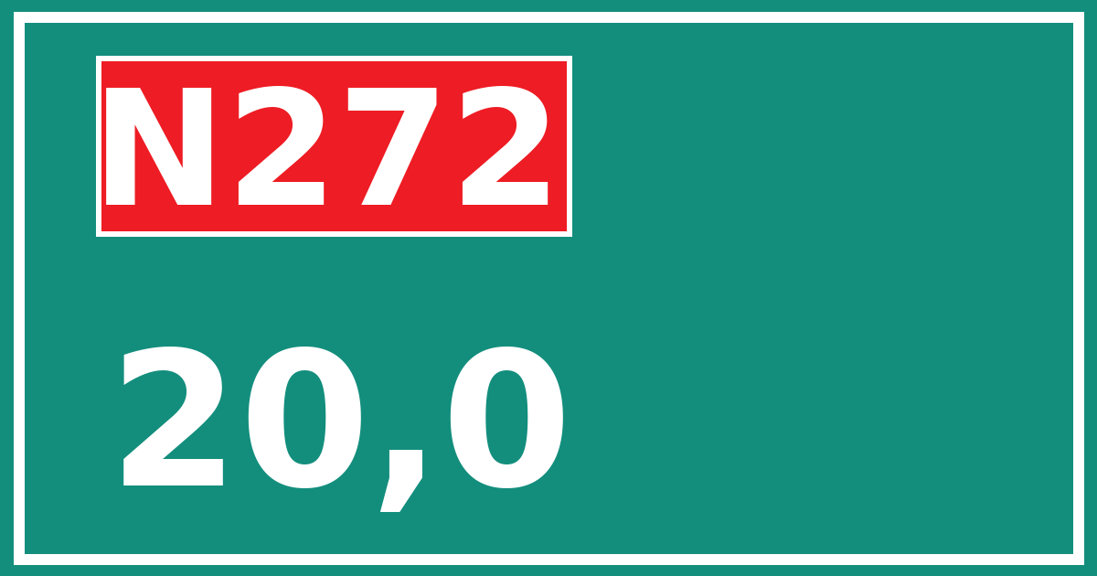 Hectometerbord N272 20,0