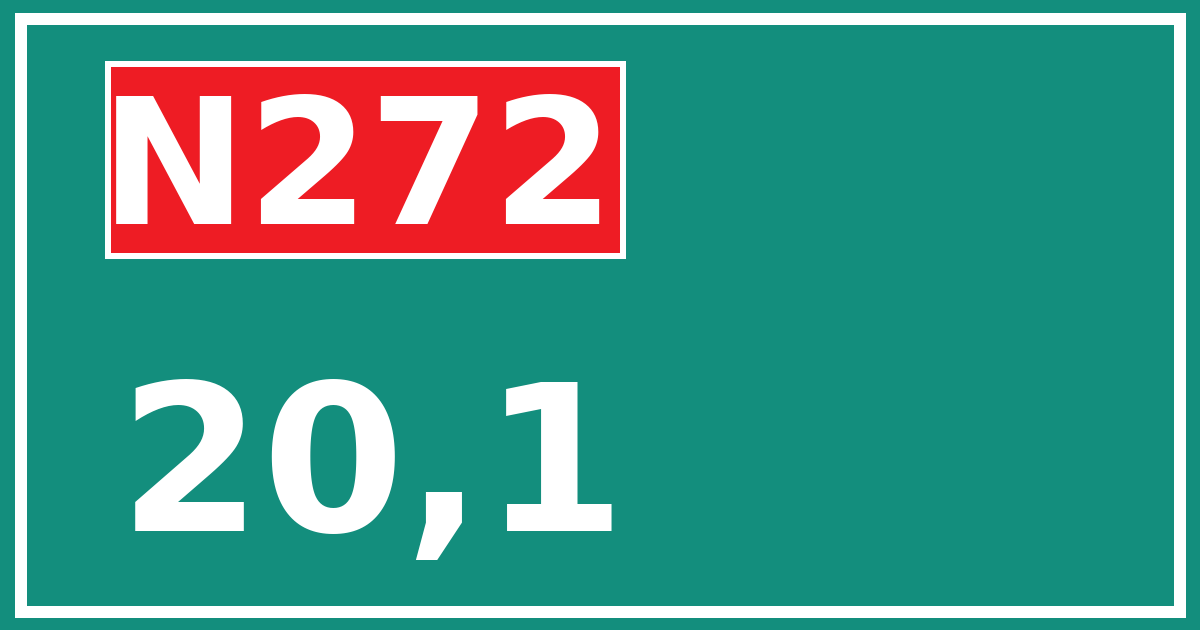 Hectometerbord N272 20,1