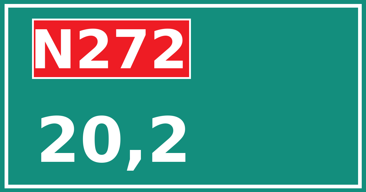 Hectometerbord N272 20,2