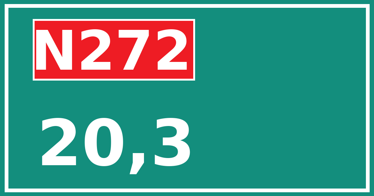 Hectometerbord N272 20,3