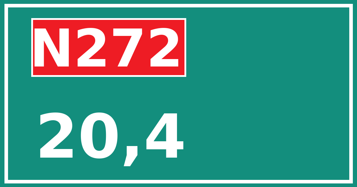 Hectometerbord N272 20,4
