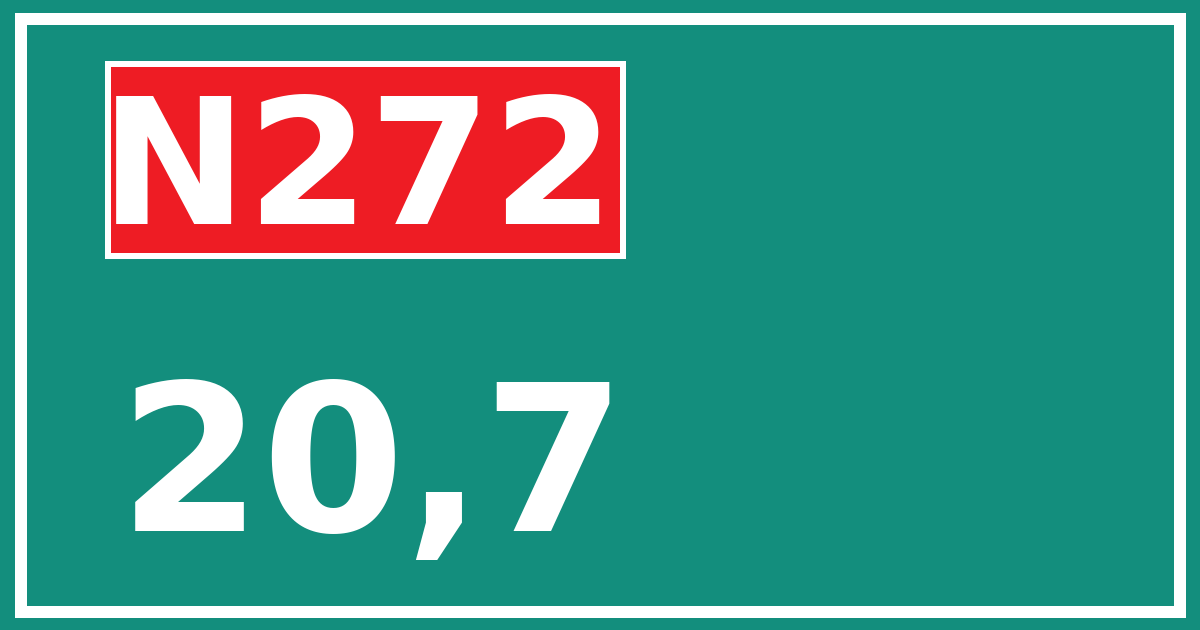 Hectometerbord N272 20,7